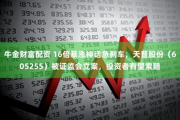 牛金财富配资 16倍暴涨神话急刹车，天普股份（605255）被证监会立案，投资者有望索赔