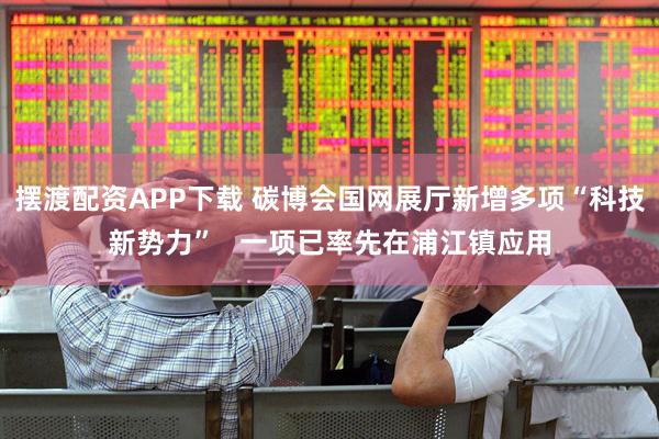 摆渡配资APP下载 碳博会国网展厅新增多项“科技新势力” 一项已率先在浦江镇应用